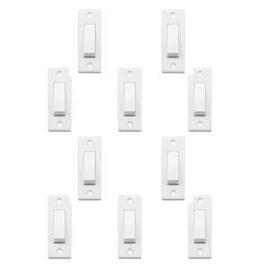 anchor by panasonic Penta 6 Ampere 240V 1-Way Switch Deluxe (Ip20) 38058, White - Pack Of 10