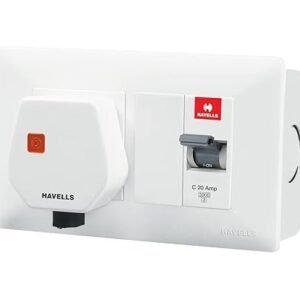 Havells DBOXx MCB Protected Socket PVC Plastic Base Model (White)
