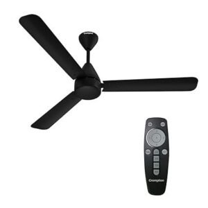 Crompton Energion Hyperjet 1200mm BLDC Ceiling Fan | Point Anywhere Remote Control | BEE 5 Star Rated Energy Efficient | Superior Air Delivery | Anti-Rust | 2 Year Manufacturer Warranty