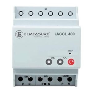 ELMEASURE White, 32A Automatic Changeover with Current Limiter, Single Phase ACCL