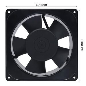HINCAVO Exhaust Fan Gr 6Incha High Speed Ventil Air offices for Kitchen & Bathroom Material : Aluminium 6 Inch, Black