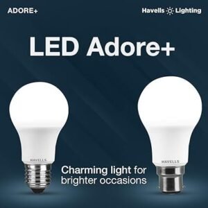 MOS Havells 9w LED Bulb for Home & Office |B22 LED Bulb Base |Cool Day White Light (6500K) |4Kv Surge Protection |High Voltage Protection |Eco Friendly Energy Efficient | Pack of 21