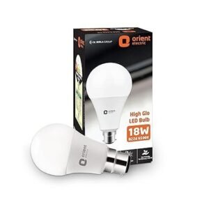 Orient Electric High Glo LED Bulb 18W, B22d cap, 6500K (Pack of 28)