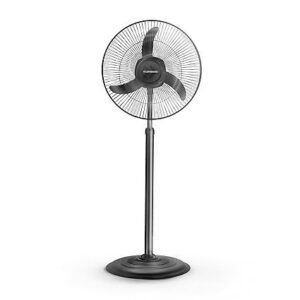 MOS LONGWAY Bolt Black Pedestal Fan, P1 400 mm, Ultra High Speed, 3 Blade, Decorative Star Rated (Black, Pack of 1)
