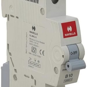 Havells DHMGBSPF010 PVC Plastic 10A MCB SP B Curve (White)