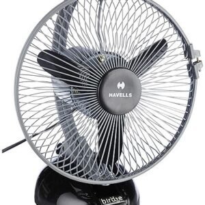MOS Havells Birdie 230mm Personal Fan (Black Grey)