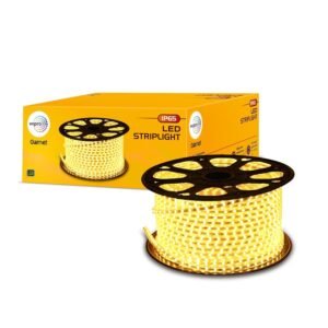 wipro Garnet 50 mtr LED Strip Light| 96 LEDs/mtr | Warm White | IP65-Waterproof |Flexible Rope Light for Outdoor/Indoor Decoration for Diwali, Christmas|Strip for Balcony, False...(Pack of 4)